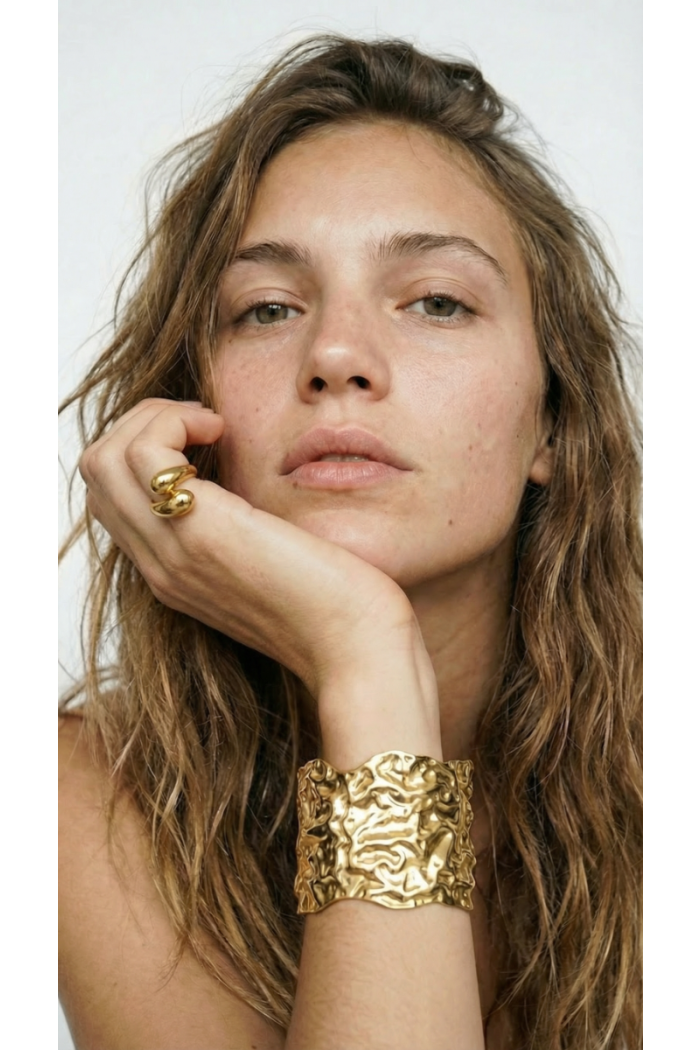 BRAZALETE CORAL DORADO