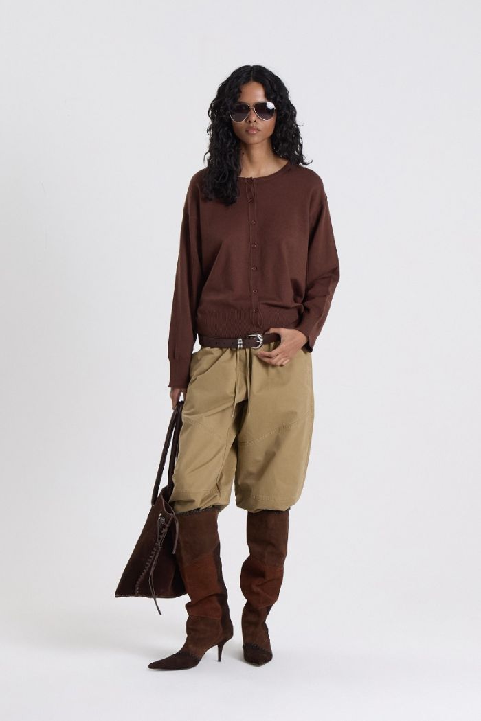 CARDIGAN AGENI CHOCOLATE