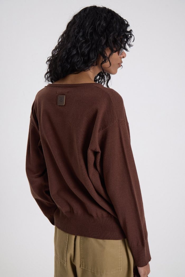 CARDIGAN AGENI CHOCOLATE