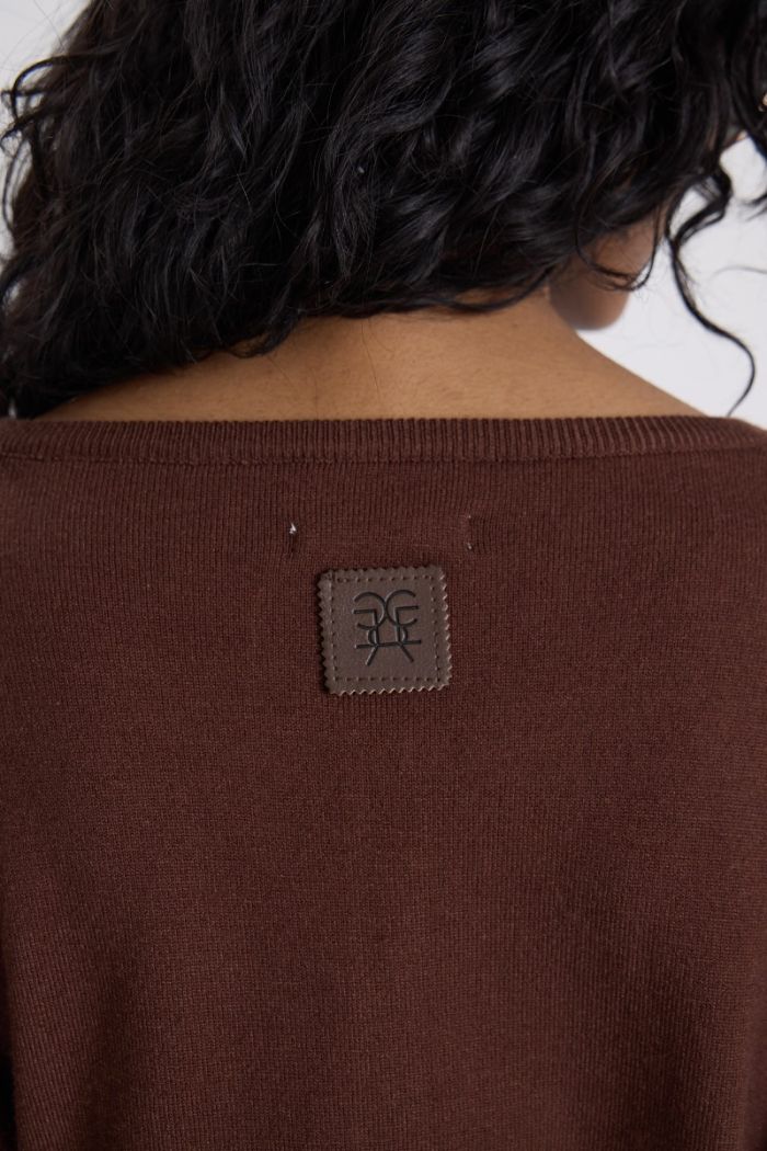 CARDIGAN AGENI CHOCOLATE