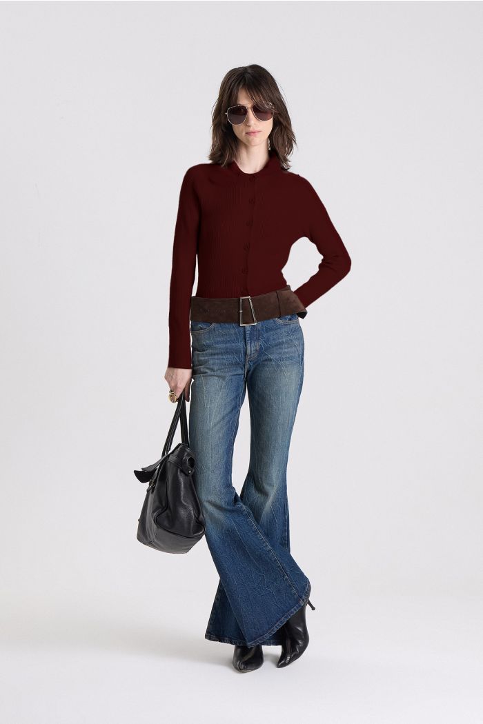 CARDIGAN CELTIS BORDEAUX