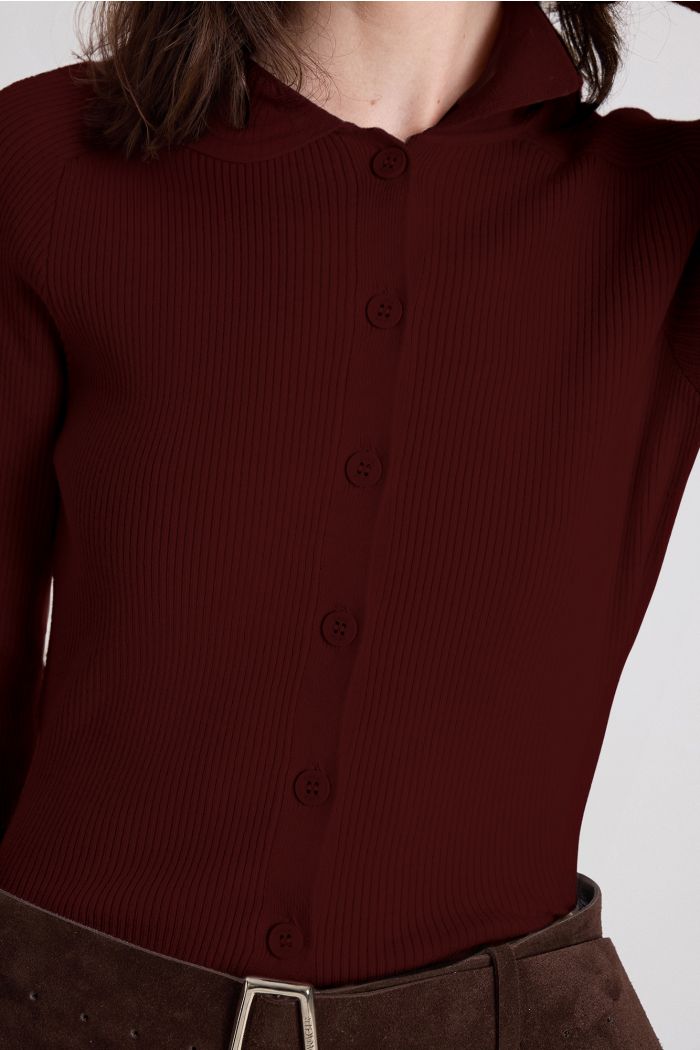 CARDIGAN CELTIS BORDEAUX