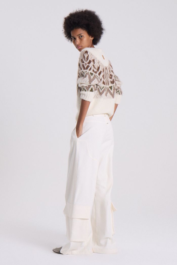 PANTALON CARGO CAPRICORNIO OFF WHITE