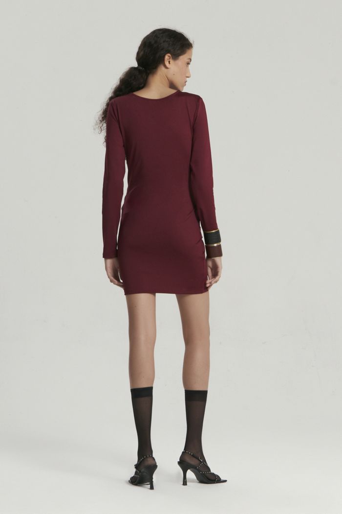 VESTIDO CORTO DARIA BORDEAUX