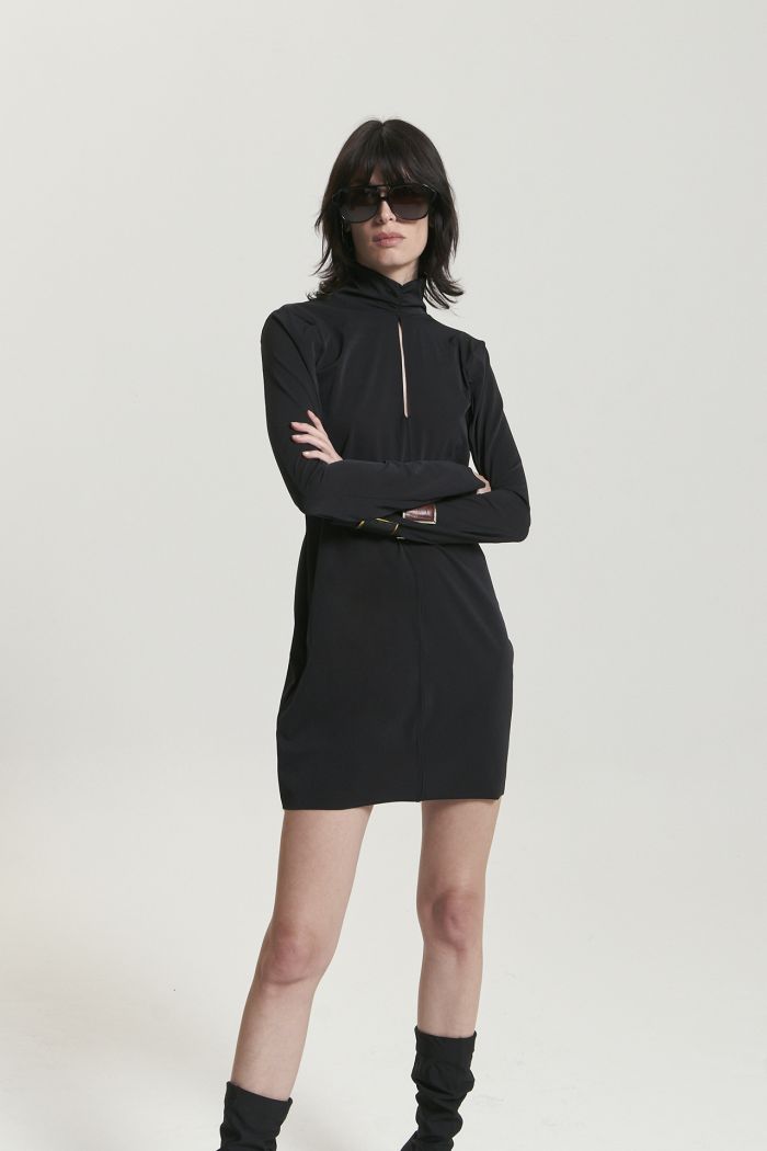 VESTIDO CORTO GALILEA NEGRO