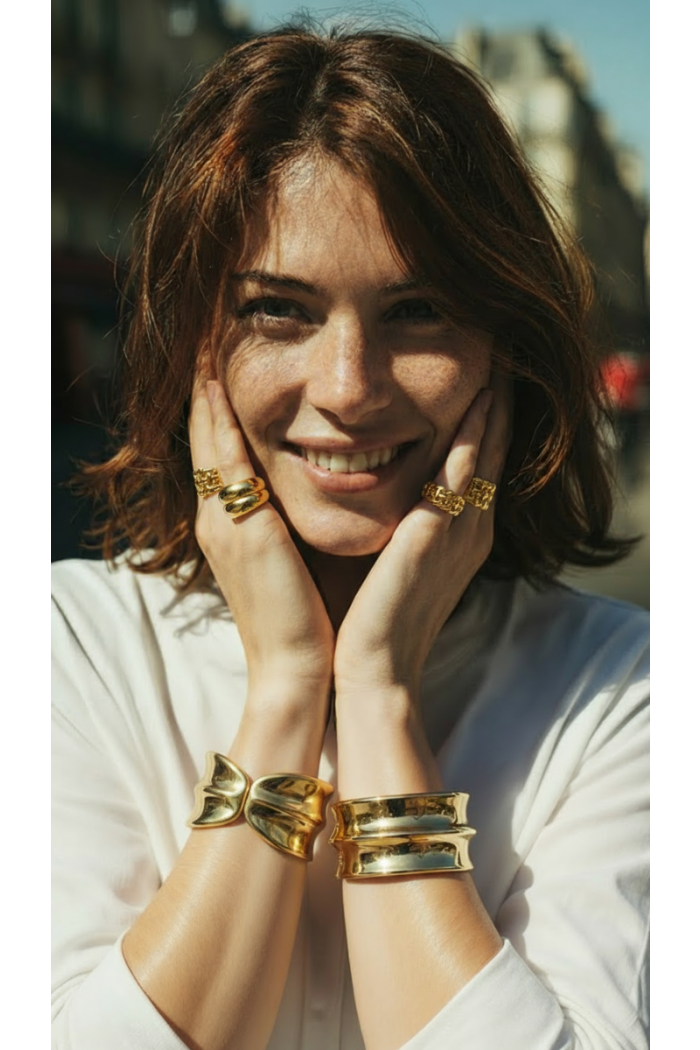 PULSERA CORAL DORADO