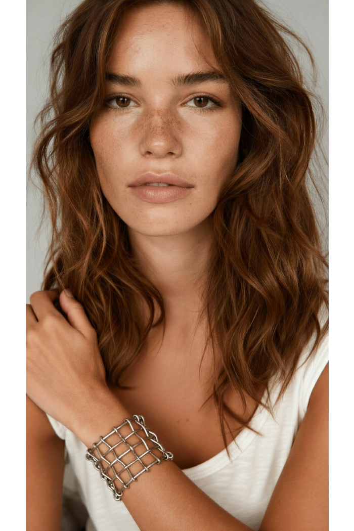 PULSERA MEDANO PLATA