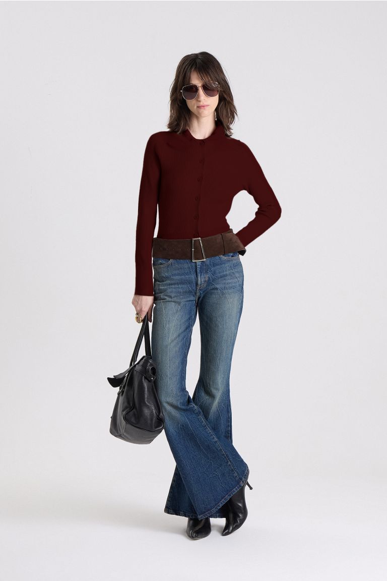 CARDIGAN CELTIS BORDEAUX