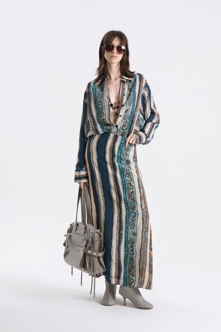 LENNON SABRINA LONG SKIRT AZUL