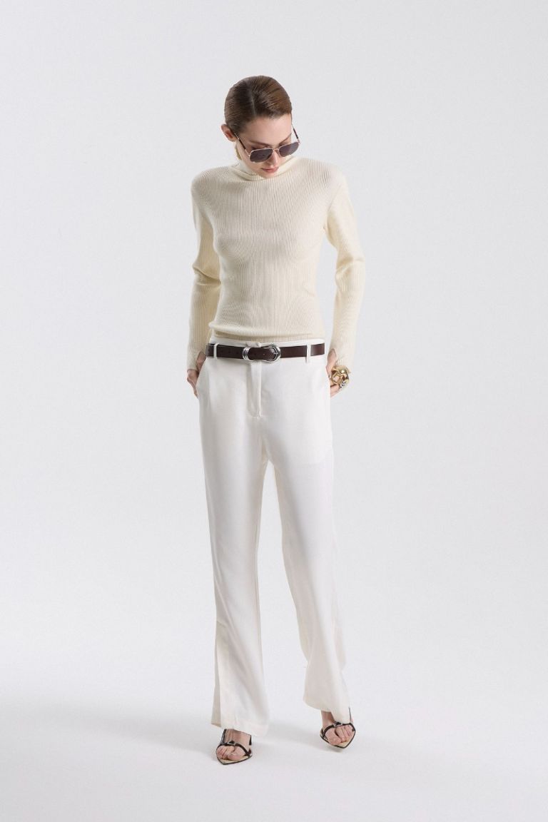 PANTALON COLUMNA OFF WHITE