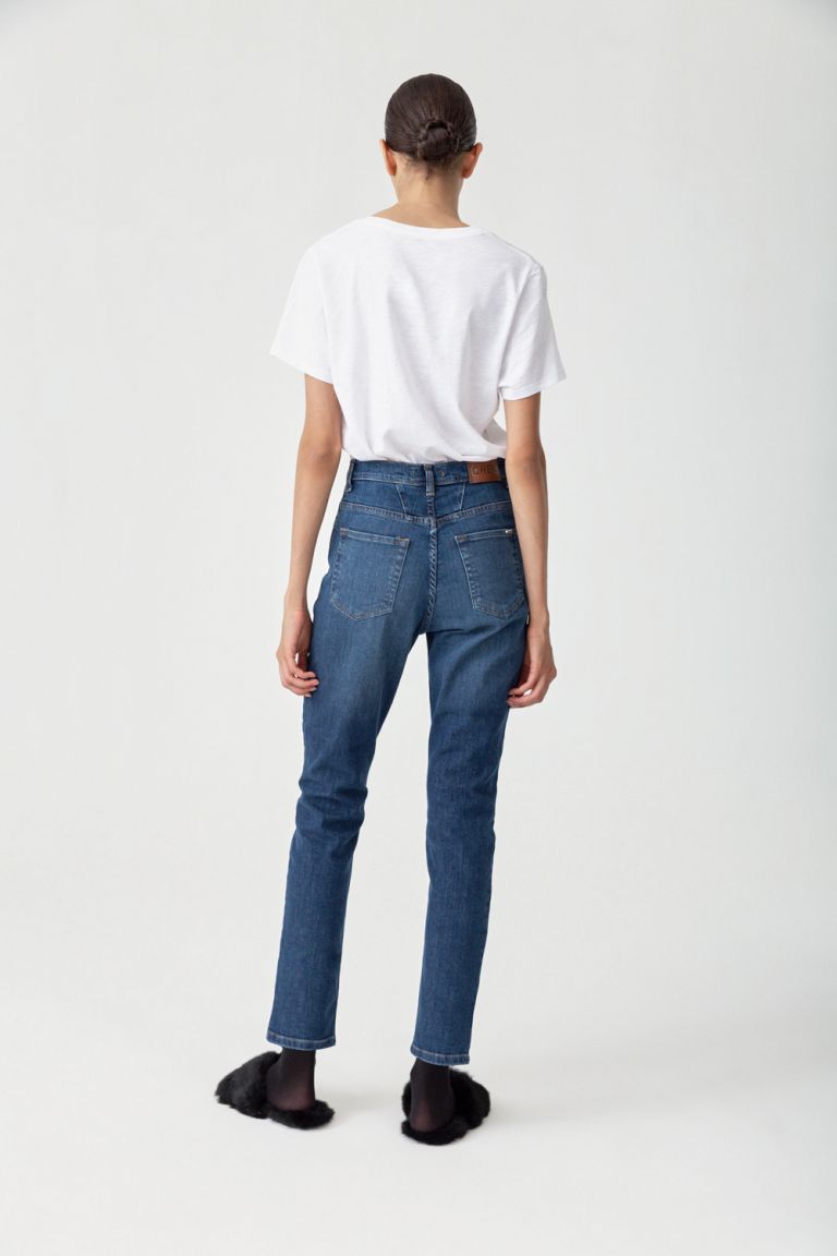 MOM FIT TARTAN AZUL AZUL