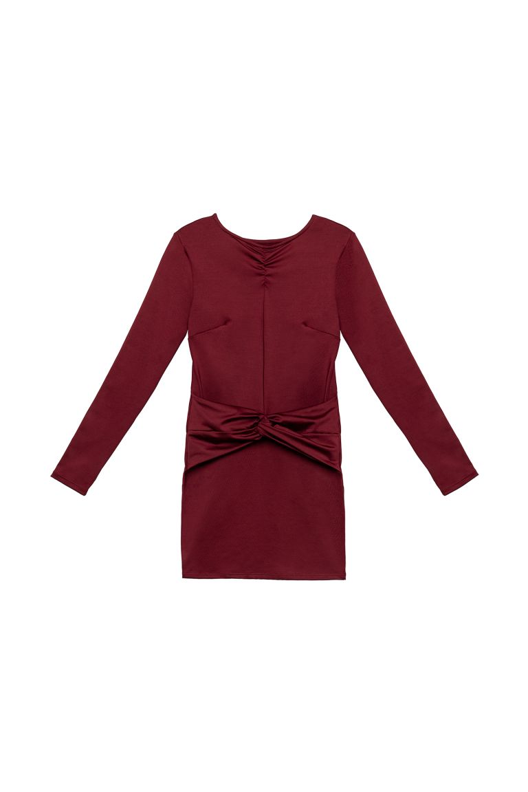 VESTIDO CORTO DARIA BORDEAUX