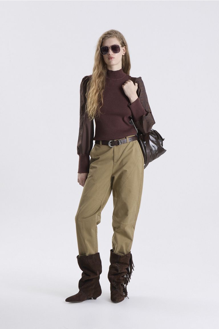 SWEATER EMBROIDERED BIRKIN CHOCOLATE