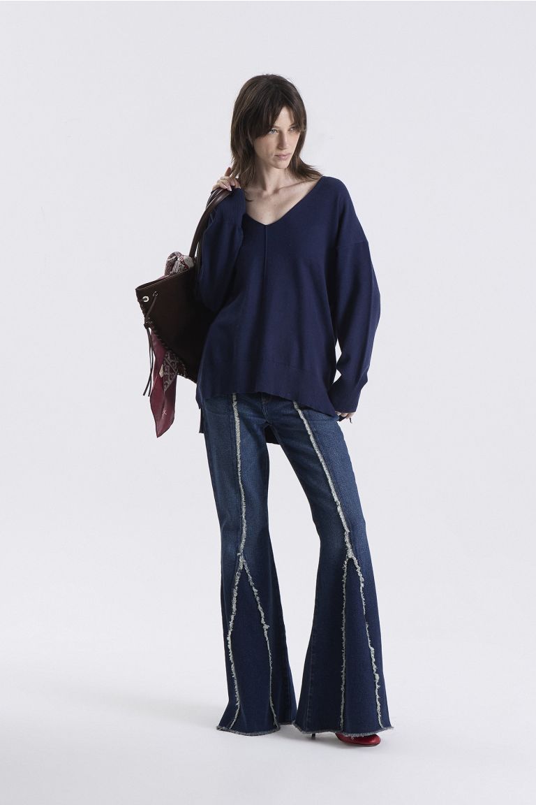 SWEATER V AGENI MARINO