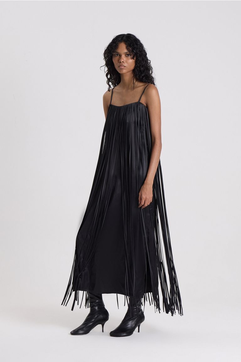 VESTIDO MIDI AYOKA NEGRO